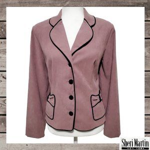 Sheri Martin Dusty Pink & Black Blazer Sz 10